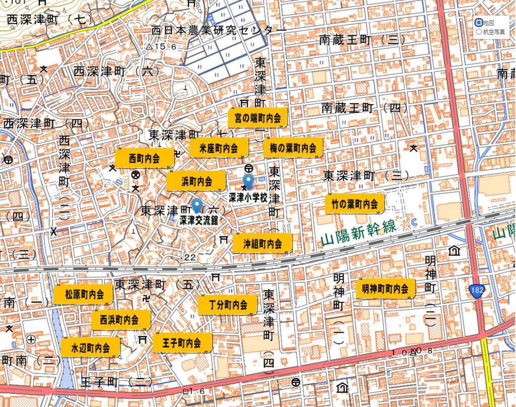 深津学区　町内会